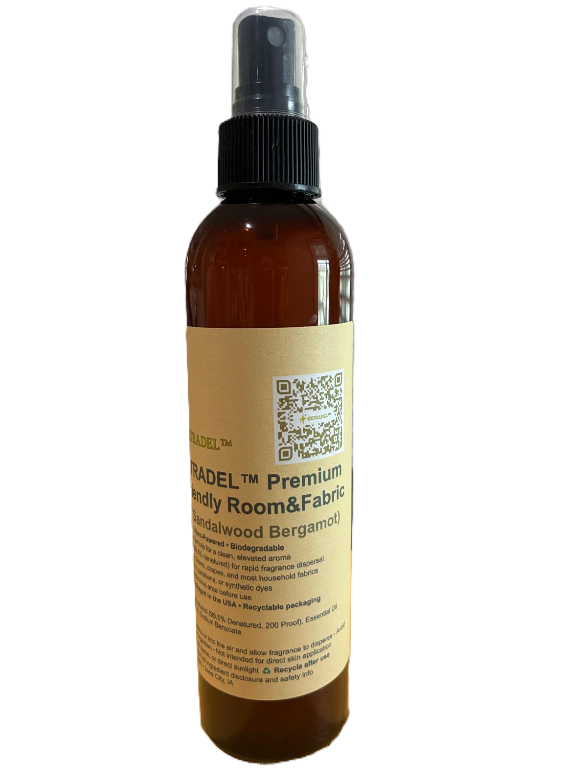 EXTRADEL™ Premium Eco-Friendly Room & Fabric Freshener, Plant-Based, Essential Oil Scent, Biodegradable 8 fl oz