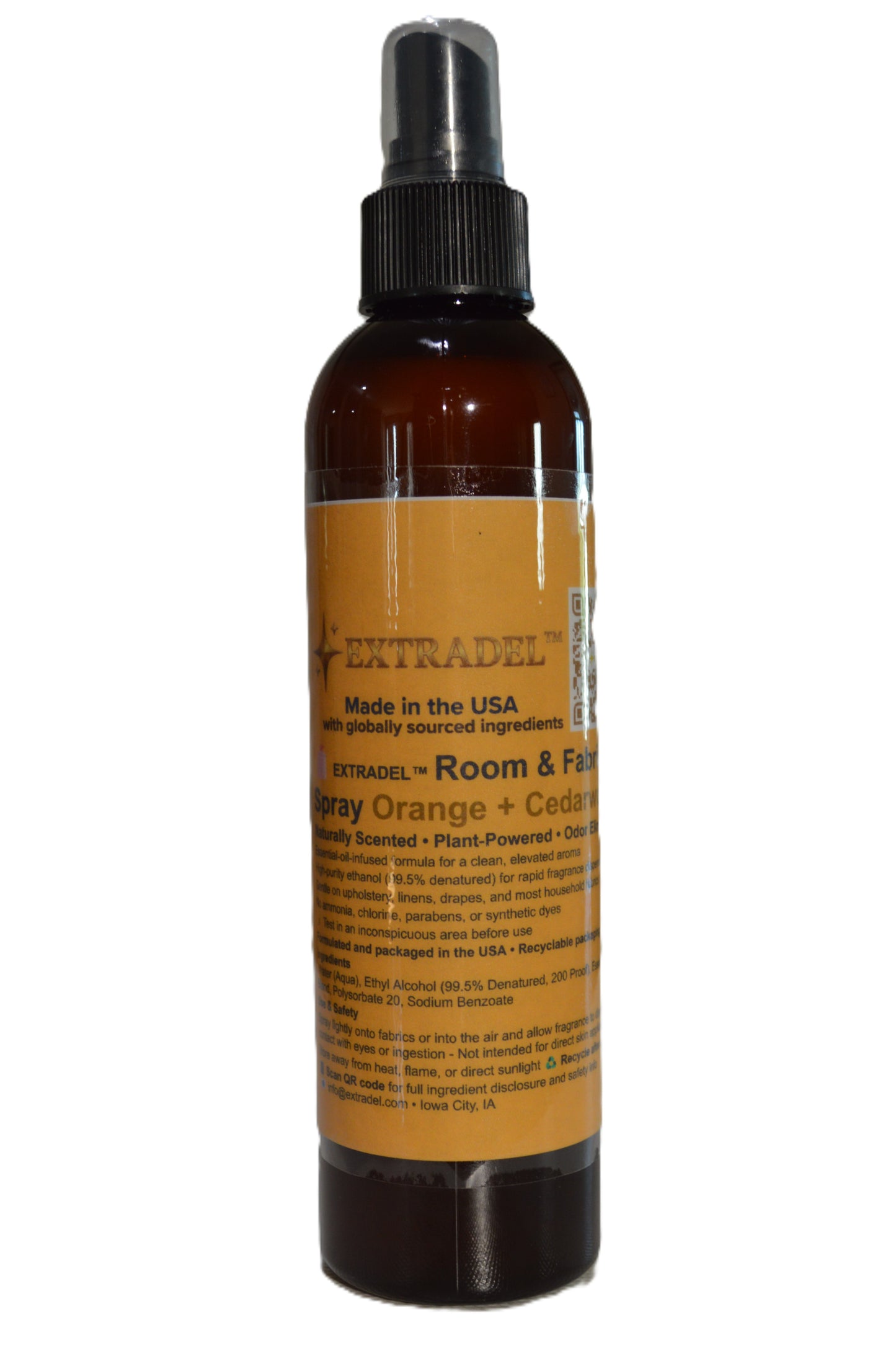 EXTRADEL™ Premium Eco-Friendly Room & Fabric Freshener, Plant-Based, Essential Oil Scent, Biodegradable 8 fl oz