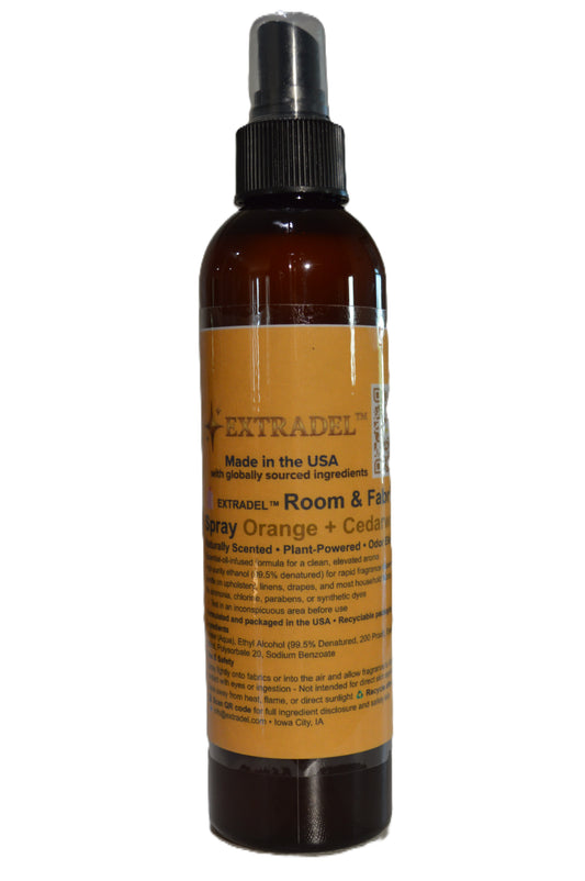 EXTRADEL™ Premium Eco-Friendly Room & Fabric Freshener, Plant-Based, Essential Oil Scent, Biodegradable 8 fl oz
