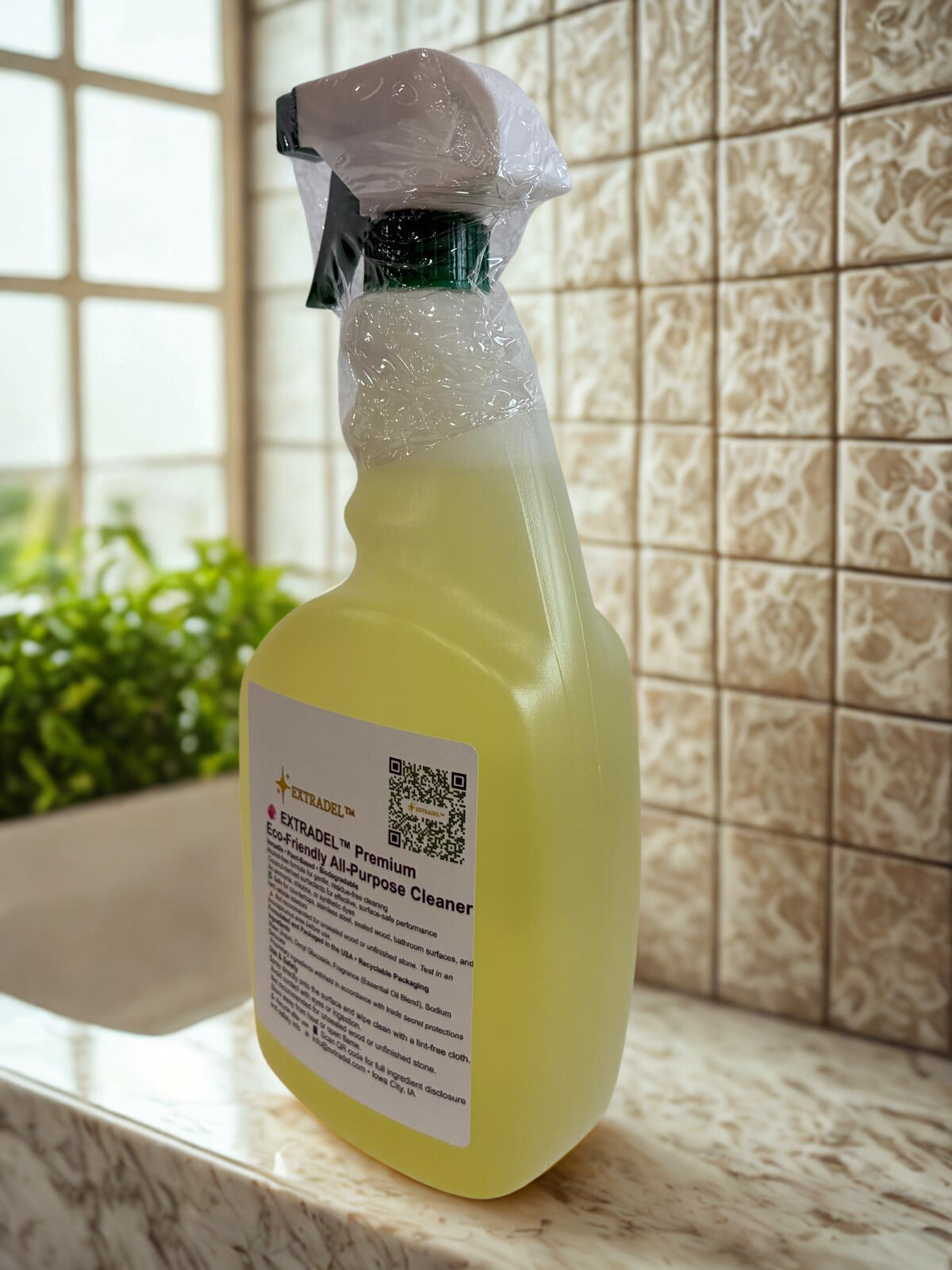 EXTRADEL™ Premium 32 oz Eco-Friendly All-Purpose Cleaner, Plant-Based, Essential Oil Scent, Biodegradable Multi-Surface Spray